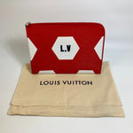 Louis Vuitton Red Leather Clutch Bag (Pre-Owned)