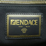 Versace Black Canvas Tote Bag (Pre-Owned)