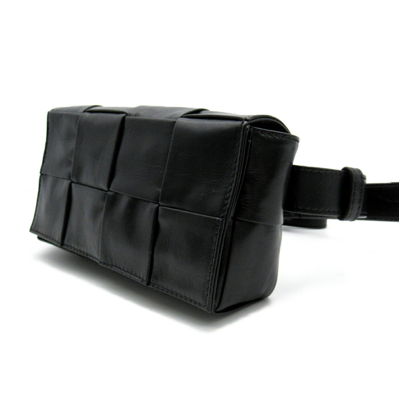 Bottega Veneta Black Leather Fanny Pack Sling Bag