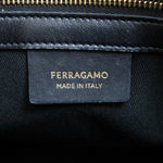 Salvatore Ferragamo Black Canvas Handbag (Pre-Owned)