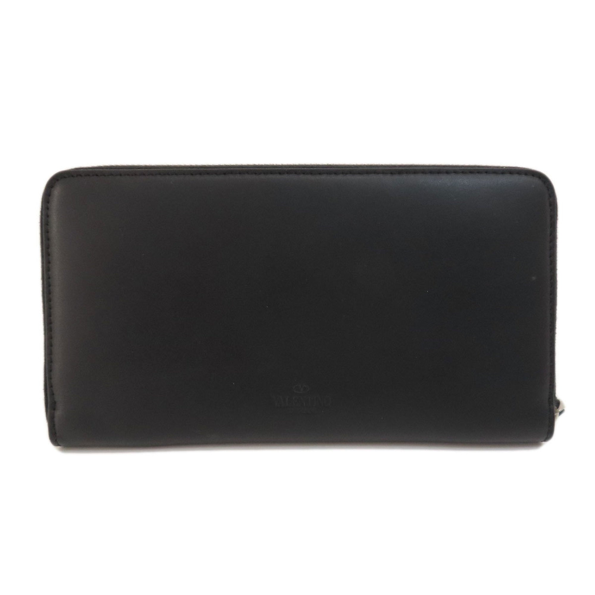 Valentino Garavani Black Leather Long Wallet (Bi-Fold) (Pre-Owned)