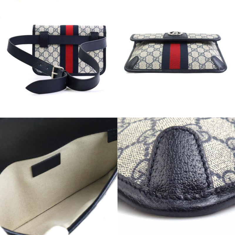 Gucci Ophidia Navy Gg Supreme Fanny Pack (Pre-Owned)