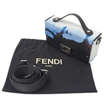 Fendi Black Blue Leather Handbag Shoulder Bag (Pre-Owned)