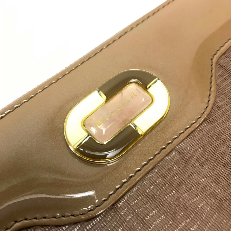 Bvlgari Beige Leather Long Wallet (Bi-Fold) (Pre-Owned)