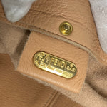 Fendi Beige Leather Shoulder Bag Tote Bag (Pre-Owned)