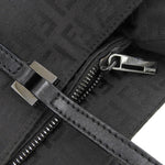 Fendi Black Canvas Leather Handbag (Pre-Owned)