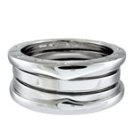 Bvlgari Silver White Gold (18K) Band Ring (Pre-Owned)