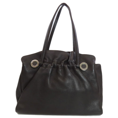 Bvlgari Brown Leather Tote Bag (Pre-Owned)