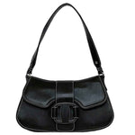 Salvatore Ferragamo Black Leather Shoulder Bag (Pre-Owned)