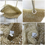 Anteprima Beige Gold Wire Handbag Pouch (Pre-Owned)