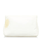 Jimmy Choo Red Color White Leather Clutch Bag (Pre-Owned)