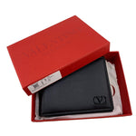 Valentino Garavani Black Leather Bill Wallet (Bi-Fold) (Pre-Owned)