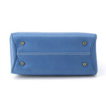 Valextra Blue Leather Handbag (Pre-Owned)