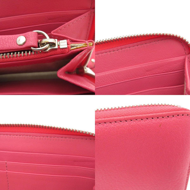 Jimmy Choo Pink Leather Long Wallet (Bi-Fold) (Pre-Owned)