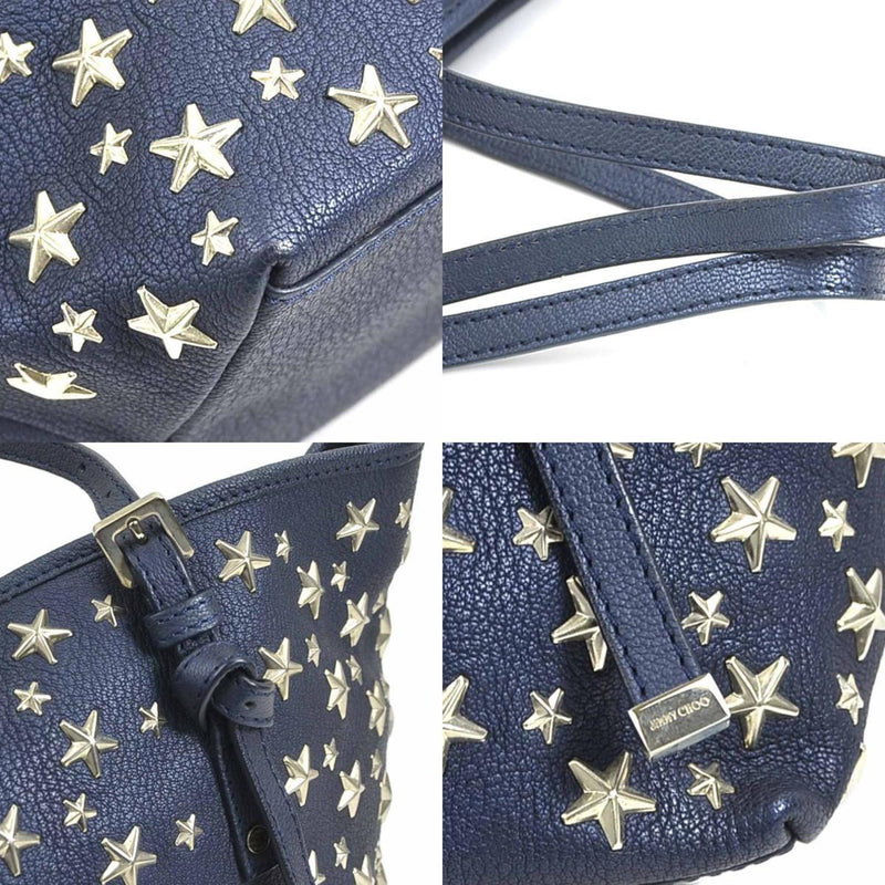 Jimmy Choo Navy Leather Metal Handbag (Pre-Owned)