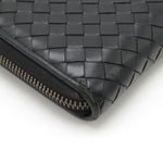 Bottega Veneta Black Leather Long Wallet (Bi-Fold) (Pre-Owned)