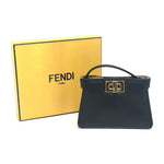 Fendi Peekaboo Black Leather Shoulder Bag (Pre-Owned)