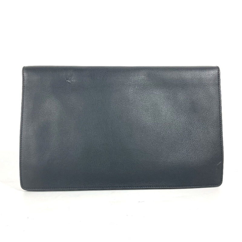 Fendi Black Leather Clutch Bag Pouch (Pre-Owned)