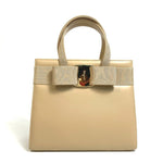 Salvatore Ferragamo Beige Leather Handbag (Pre-Owned)