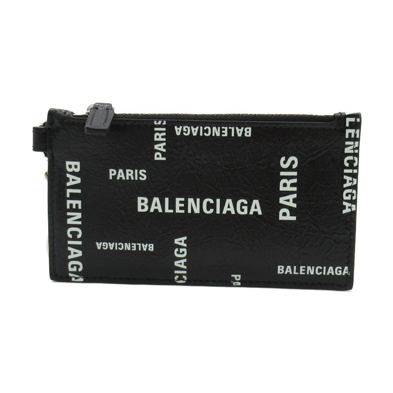 Balenciaga Black Leather Card Wallet