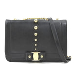 Salvatore Ferragamo Black Leather Shoulder Bag (Pre-Owned)