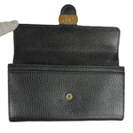 Gucci Black Leather Long Wallet (Bi-Fold) (Pre-Owned)