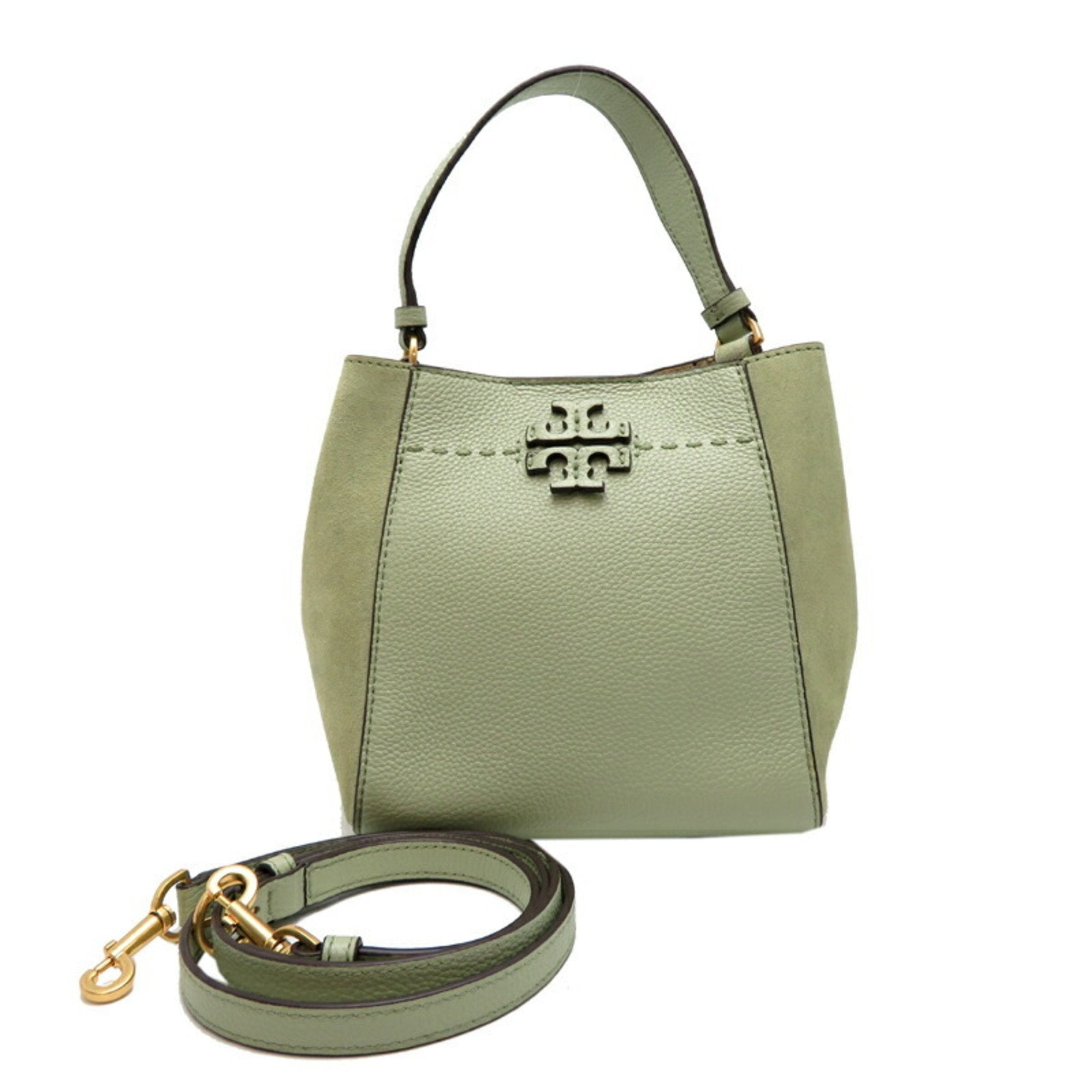 Tory Burch Light Green Leather Shoulder Bag (Pre-Owned)