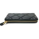 Salvatore Ferragamo Black Leather Long Wallet (Bi-Fold) (Pre-Owned)