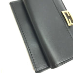 Fendi Black Leather Coin Purse/Coin Case (Pre-Owned)