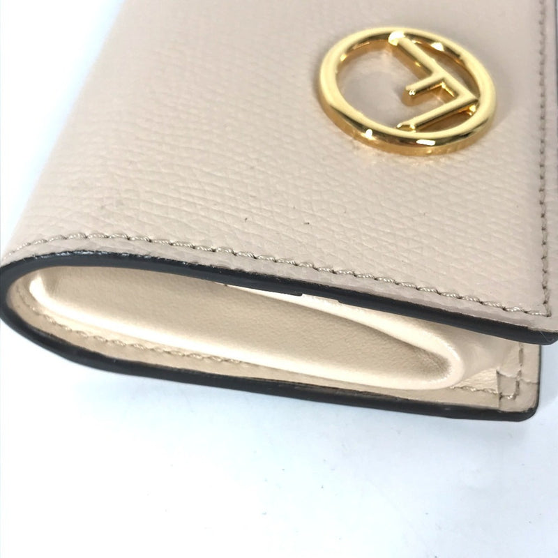 Fendi Beige Leather Coin Purse/Coin Case (Pre-Owned)