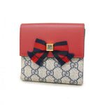 Gucci Navy Red Color Pvc Wallet (Bi-Fold) (Pre-Owned)