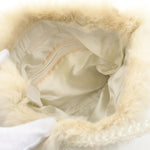 Anteprima Ivory Beads Fur Handbag (Pre-Owned)