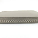 Bvlgari Dark Green Light Gray Leather Long Wallet (Bi-Fold) (Pre-Owned)