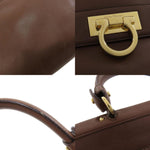 Salvatore Ferragamo Brown Leather Handbag (Pre-Owned)