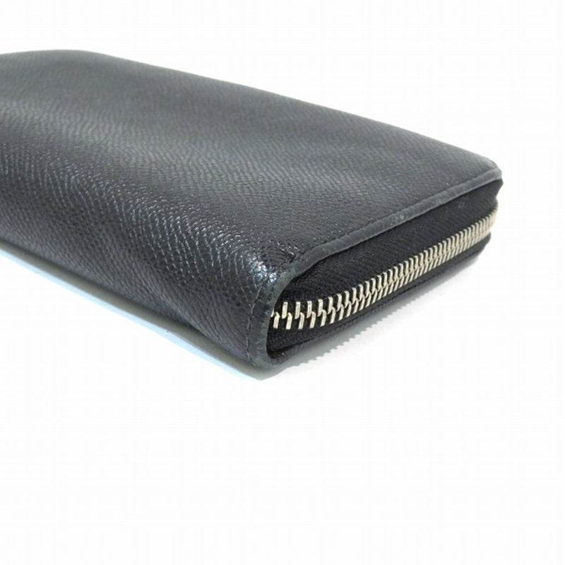 Bvlgari Bvlgari Bvlgari Black Leather Long Wallet (Bi-Fold) (Pre-Owned)