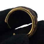 Louis Vuitton Brown Gold Plating Monogram Band Ring (Pre-Owned)