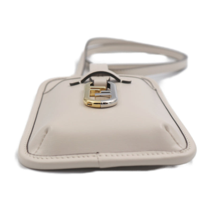 Fendi Beige Leather Pochette Shoulder Bag (Pre-Owned)