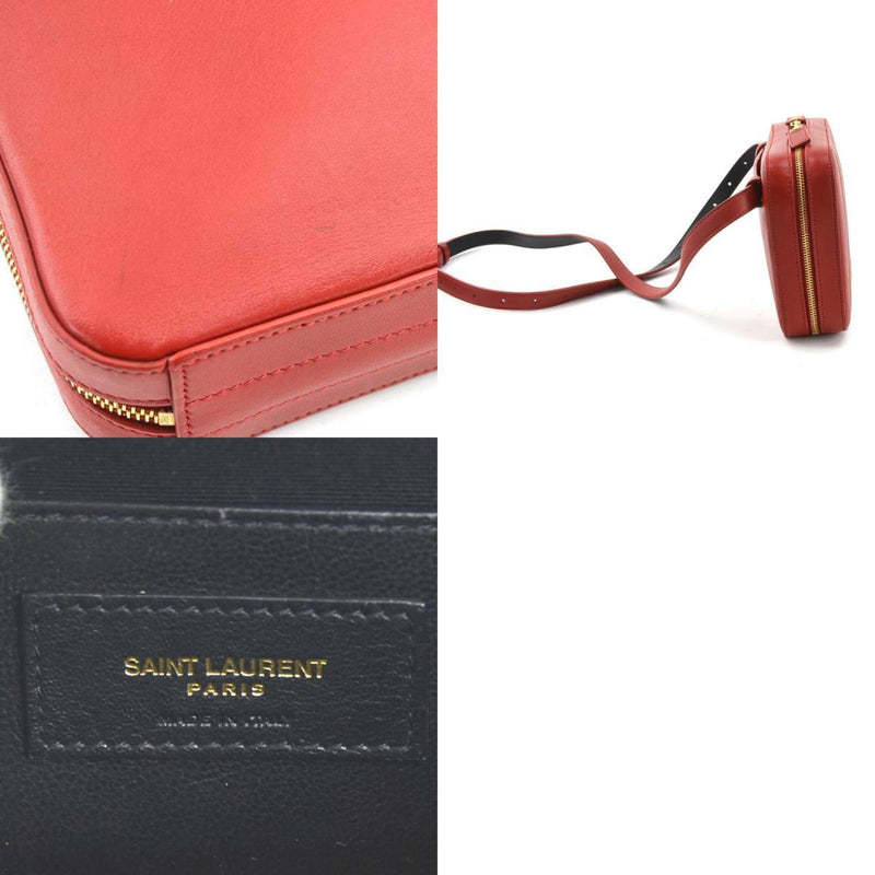 Saint Laurent Red Color Leather Fanny Pack (Pre-Owned)