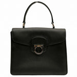 Salvatore Ferragamo Black Leather Handbag (Pre-Owned)