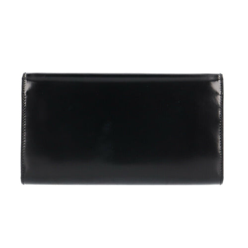 Salvatore Ferragamo Black Leather Long Wallet (Bi-Fold) (Pre-Owned)