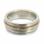 Tiffany Silver Silver 925 Yellow Gold (18K) Band Ring (Pre-Owned)