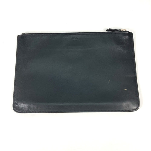 Fendi Black Leather Clutch Bag (Pre-Owned)