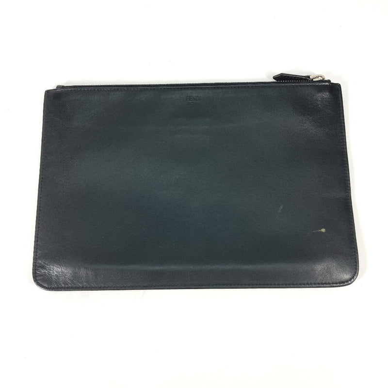 Fendi Black Leather Clutch Bag (Pre-Owned)