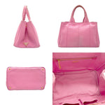 Prada Pink Canvas Handbag Tote Bag (Pre-Owned)