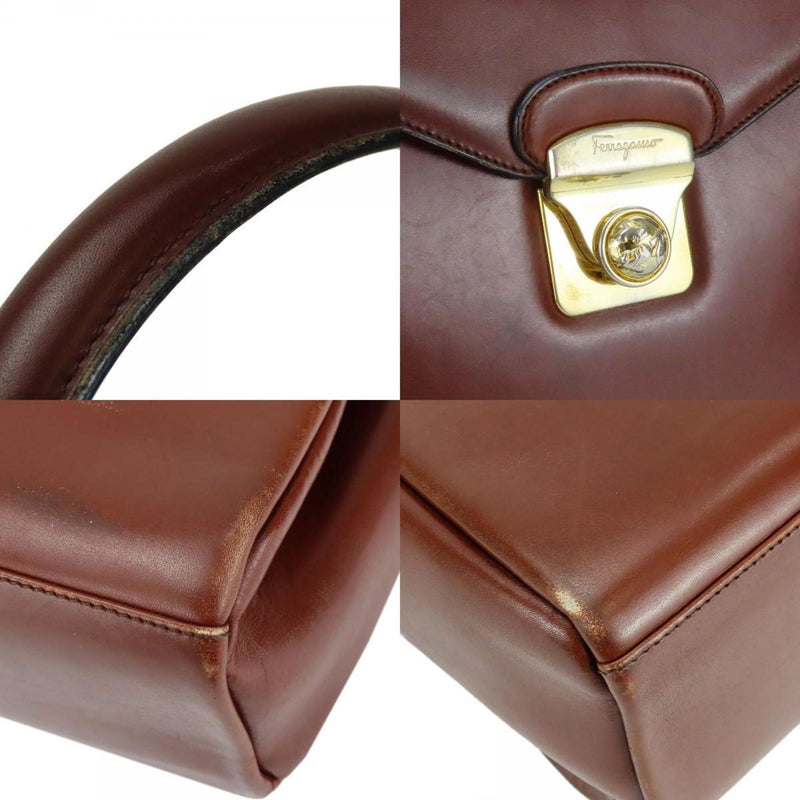 Salvatore Ferragamo Brown Leather Handbag (Pre-Owned)