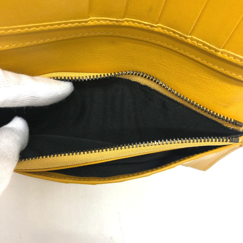 Jimmy Choo Yellow Leather Long Wallet (Bi-Fold) (Pre-Owned)