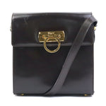 Salvatore Ferragamo Dark Brown Leather Shoulder Bag (Pre-Owned)