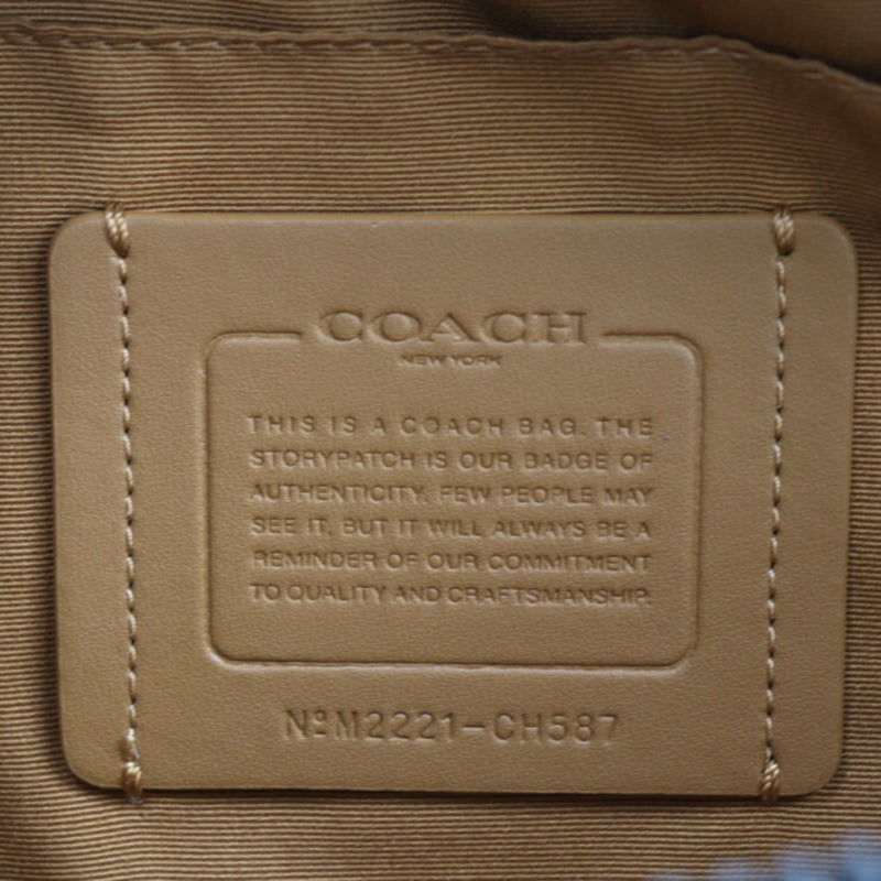 Coach Beige Black Blue Pvc Leather Fanny Pack (Pre-Owned)