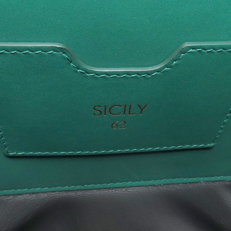 Unspecified Green Leather Handbag (Pre-Owned)