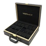 Versace Black Leather Attaché Case (Pre-Owned)